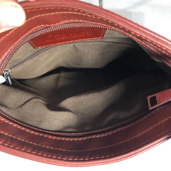 Stauer Florentine Leather Brooklyn Bag | Trendy & Chic | Excellent Condition - Picture 5 of 10